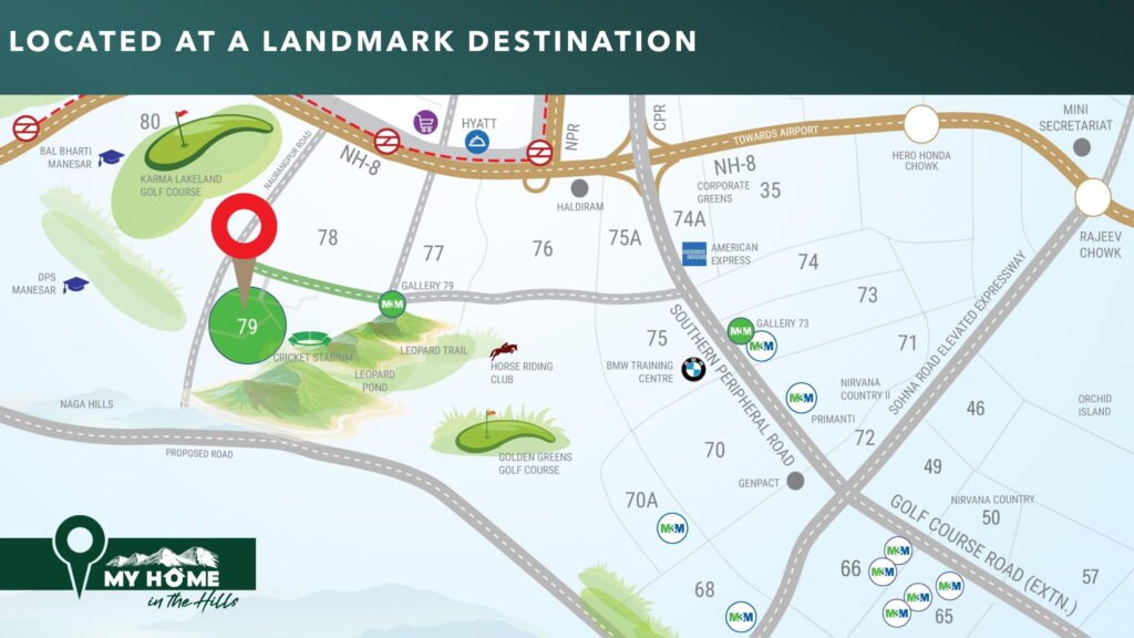 M3M Antalya Hills Location Map