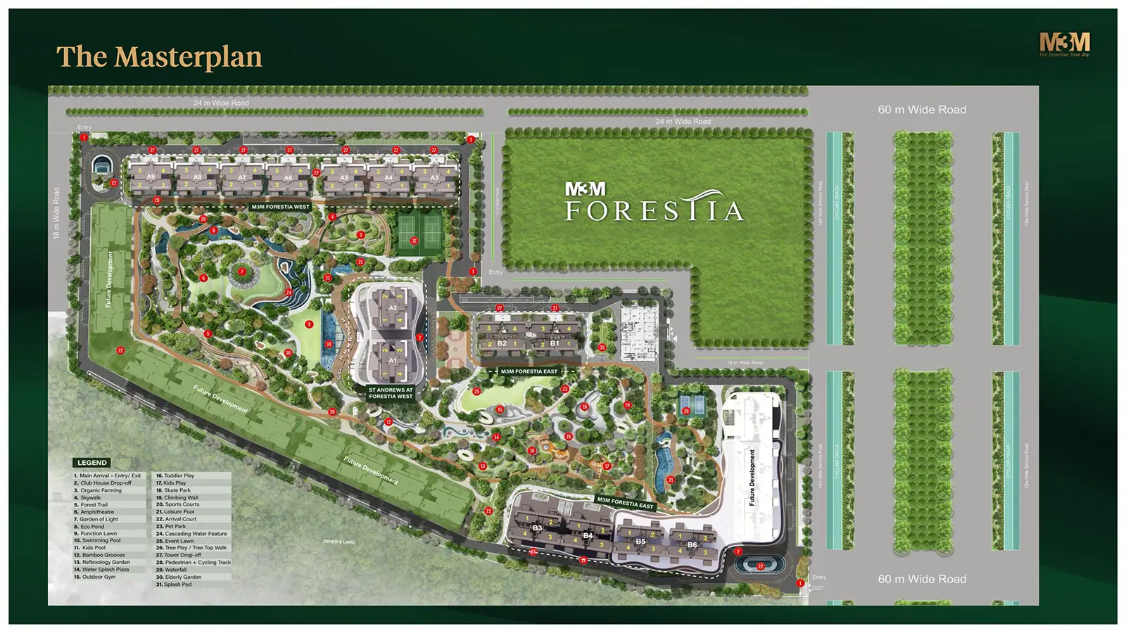 M3m Forestia West Site Plan